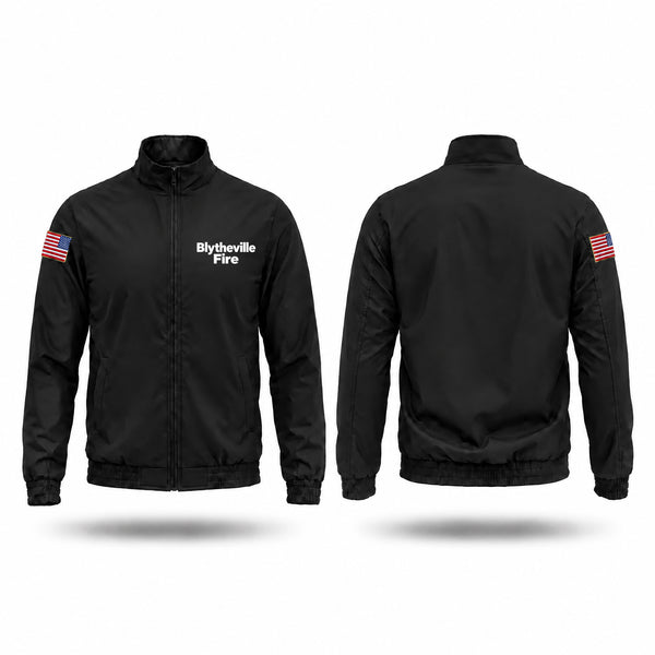 Windbreaker, Blytheville Fire, Fire Department, Teamtime, Team time, sublimation, custom sports apparel, team uniforms, spirit wear, spiritwear, sports uniforms, custom shirts, team store, custom team store, fundraiser sports, apparel fundraiser