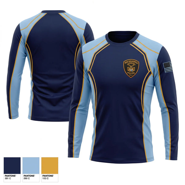 Long Sleeve Performance Shirt, New Brunswick Police Department, Police, Teamtime, Team time, sublimation, custom sports apparel, team uniforms, spirit wear, spiritwear, sports uniforms, custom shirts, team store, custom team store, fundraiser sports, apparel fundraiser