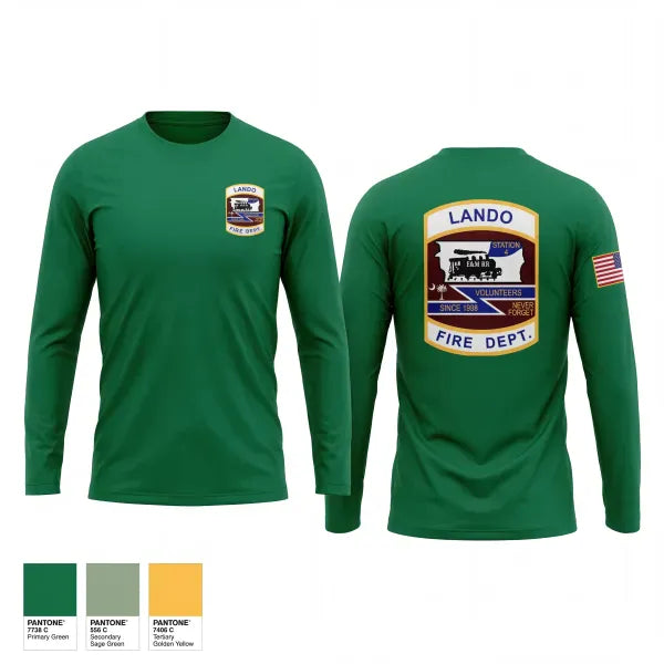 Long Sleeve Performance Shirt, Lando Fire Department, Fire Department, Teamtime, Team time, sublimation, custom sports apparel, team uniforms, spirit wear, spiritwear, sports uniforms, custom shirts, team store, custom team store, fundraiser sports, apparel fundraiser