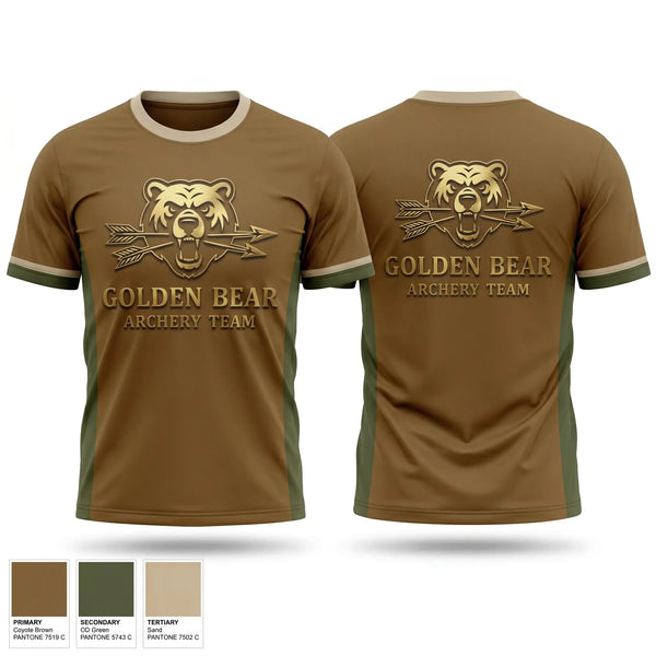 Short Sleeve Performance Shirt, Golden bear archery, Baseball, Teamtime, Team time, sublimation, custom sports apparel, team uniforms, spirit wear, spiritwear, sports uniforms, custom shirts, team store, custom team store, fundraiser sports, apparel fundraiser