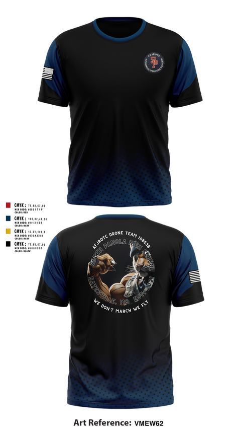 Short Sleeve Performance Shirt, AFJROTC MS-081 DRONE TEAM, , Teamtime, Team time, sublimation, custom sports apparel, team uniforms, spirit wear, spiritwear, sports uniforms, custom shirts, team store, custom team store, fundraiser sports, apparel fundraiser