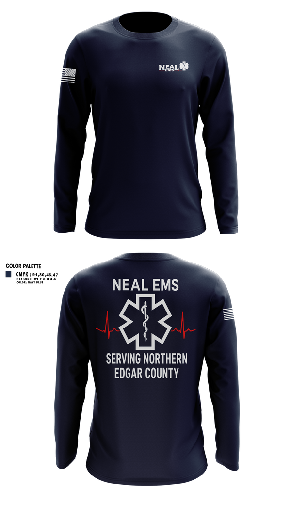 Long Sleeve Performance Shirt, NEAL EMS, EMS/EMT, Teamtime, Team time, sublimation, custom sports apparel, team uniforms, spirit wear, spiritwear, sports uniforms, custom shirts, team store, custom team store, fundraiser sports, apparel fundraiser