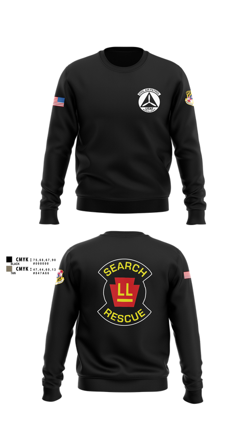 Crew Neck Sweatshirt, Wicomico Composite Squadron, Air Force, Teamtime, Team time, sublimation, custom sports apparel, team uniforms, spirit wear, spiritwear, sports uniforms, custom shirts, team store, custom team store, fundraiser sports, apparel fundraiser