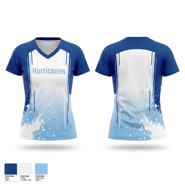 Womens Short Sleeve Vneck Shirt, Hurricanes, Baseball, Teamtime, Team time, sublimation, custom sports apparel, team uniforms, spirit wear, spiritwear, sports uniforms, custom shirts, team store, custom team store, fundraiser sports, apparel fundraiser