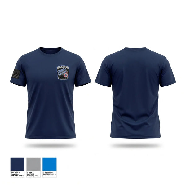 Old School Cotton Feel Shirt, Sulphur Springs Police Department, Police, Teamtime, Team time, sublimation, custom sports apparel, team uniforms, spirit wear, spiritwear, sports uniforms, custom shirts, team store, custom team store, fundraiser sports, apparel fundraiser