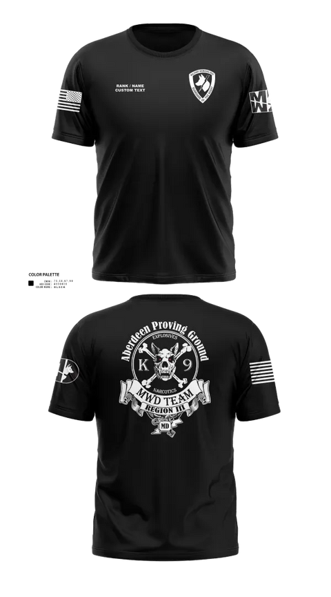 Short Sleeve Performance Shirt, Aberdeen Proving Ground Police Department, Police, Teamtime, Team time, sublimation, custom sports apparel, team uniforms, spirit wear, spiritwear, sports uniforms, custom shirts, team store, custom team store, fundraiser sports, apparel fundraiser