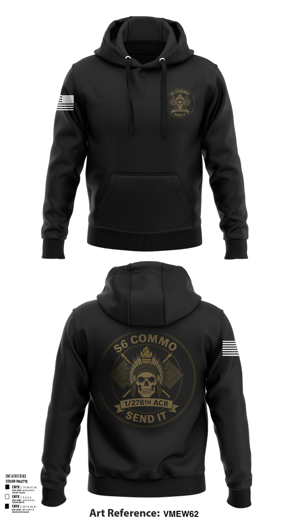 Hoodie, 1/278th ACR, , Teamtime, Team time, sublimation, custom sports apparel, team uniforms, spirit wear, spiritwear, sports uniforms, custom shirts, team store, custom team store, fundraiser sports, apparel fundraiser