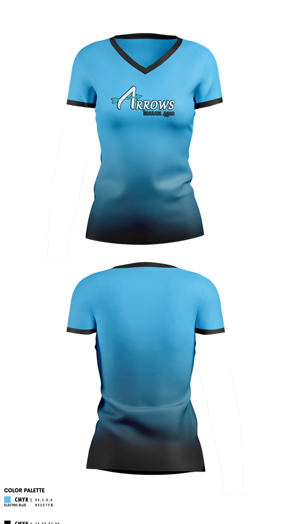 Womens Short Sleeve Vneck Shirt, Arrows, Softball, Teamtime, Team time, sublimation, custom sports apparel, team uniforms, spirit wear, spiritwear, sports uniforms, custom shirts, team store, custom team store, fundraiser sports, apparel fundraiser