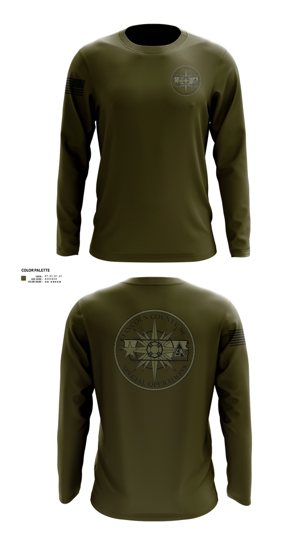 Long Sleeve Performance Shirt, Lincoln County Special Operations, Police, Teamtime, Team time, sublimation, custom sports apparel, team uniforms, spirit wear, spiritwear, sports uniforms, custom shirts, team store, custom team store, fundraiser sports, apparel fundraiser