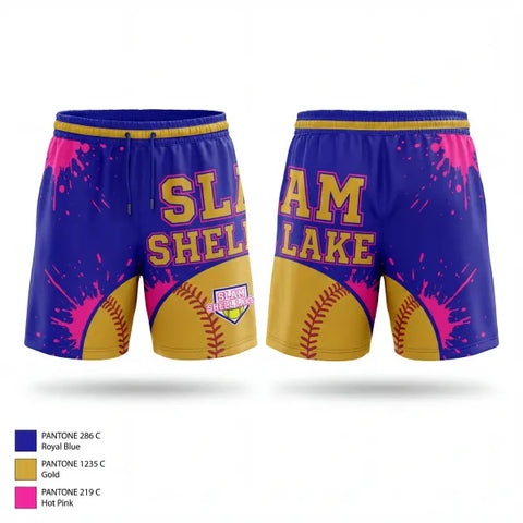 Athletic Shorts With Pockets, Slam, Softball, Teamtime, Team time, sublimation, custom sports apparel, team uniforms, spirit wear, spiritwear, sports uniforms, custom shirts, team store, custom team store, fundraiser sports, apparel fundraiser