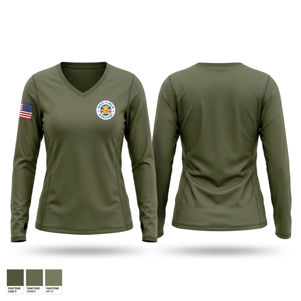 Womens Long Sleeve Vneck Shirt, Border patrol, Police, Teamtime, Team time, sublimation, custom sports apparel, team uniforms, spirit wear, spiritwear, sports uniforms, custom shirts, team store, custom team store, fundraiser sports, apparel fundraiser