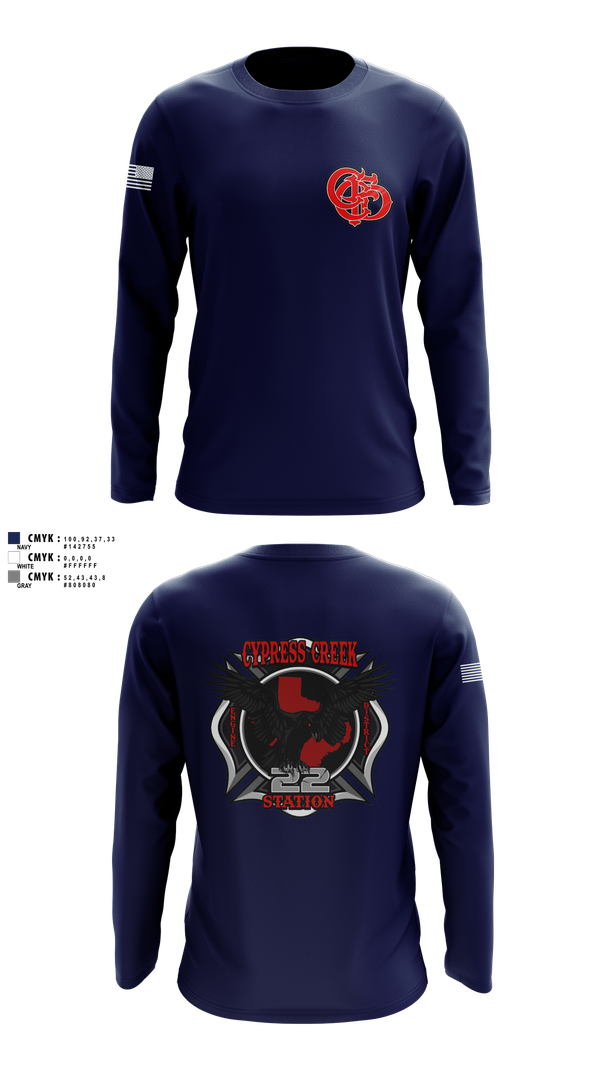 Long Sleeve Performance Shirt, Cy creek fire 22, , Teamtime, Team time, sublimation, custom sports apparel, team uniforms, spirit wear, spiritwear, sports uniforms, custom shirts, team store, custom team store, fundraiser sports, apparel fundraiser