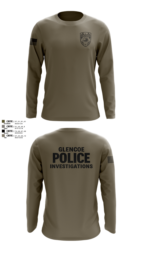 Long Sleeve Performance Shirt, Glencoe Investigations, Police, Teamtime, Team time, sublimation, custom sports apparel, team uniforms, spirit wear, spiritwear, sports uniforms, custom shirts, team store, custom team store, fundraiser sports, apparel fundraiser