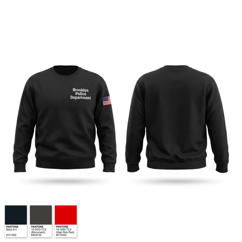 Crew Neck Sweatshirt, Brooklyn Police Department, Police, Teamtime, Team time, sublimation, custom sports apparel, team uniforms, spirit wear, spiritwear, sports uniforms, custom shirts, team store, custom team store, fundraiser sports, apparel fundraiser