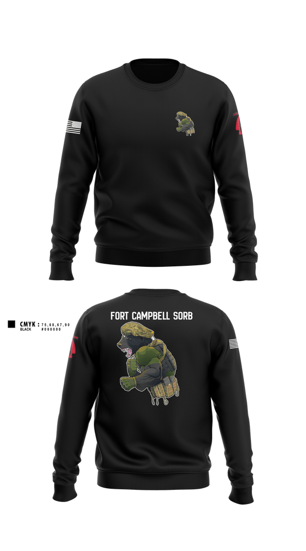 Crew Neck Sweatshirt, Campbell SORB, Army, Teamtime, Team time, sublimation, custom sports apparel, team uniforms, spirit wear, spiritwear, sports uniforms, custom shirts, team store, custom team store, fundraiser sports, apparel fundraiser