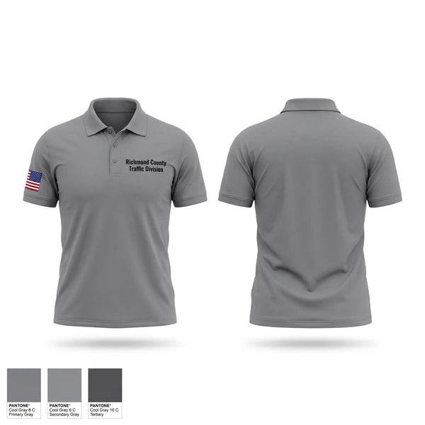 Short Sleeve Performance Polo, Richmond County Traffic Division, Police, Teamtime, Team time, sublimation, custom sports apparel, team uniforms, spirit wear, spiritwear, sports uniforms, custom shirts, team store, custom team store, fundraiser sports, apparel fundraiser