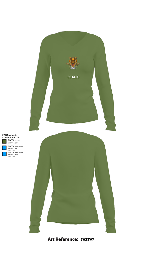 Womens Long Sleeve Vneck Shirt, 23 CABS, , Teamtime, Team time, sublimation, custom sports apparel, team uniforms, spirit wear, spiritwear, sports uniforms, custom shirts, team store, custom team store, fundraiser sports, apparel fundraiser