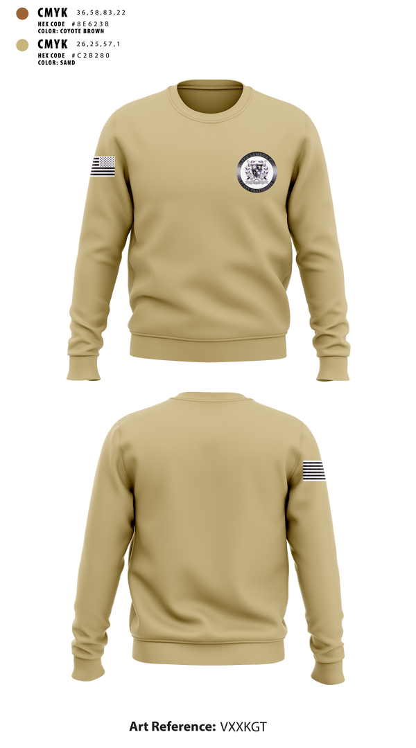 Crew Neck Sweatshirt, Kappa lambda chi, Army, Teamtime, Team time, sublimation, custom sports apparel, team uniforms, spirit wear, spiritwear, sports uniforms, custom shirts, team store, custom team store, fundraiser sports, apparel fundraiser