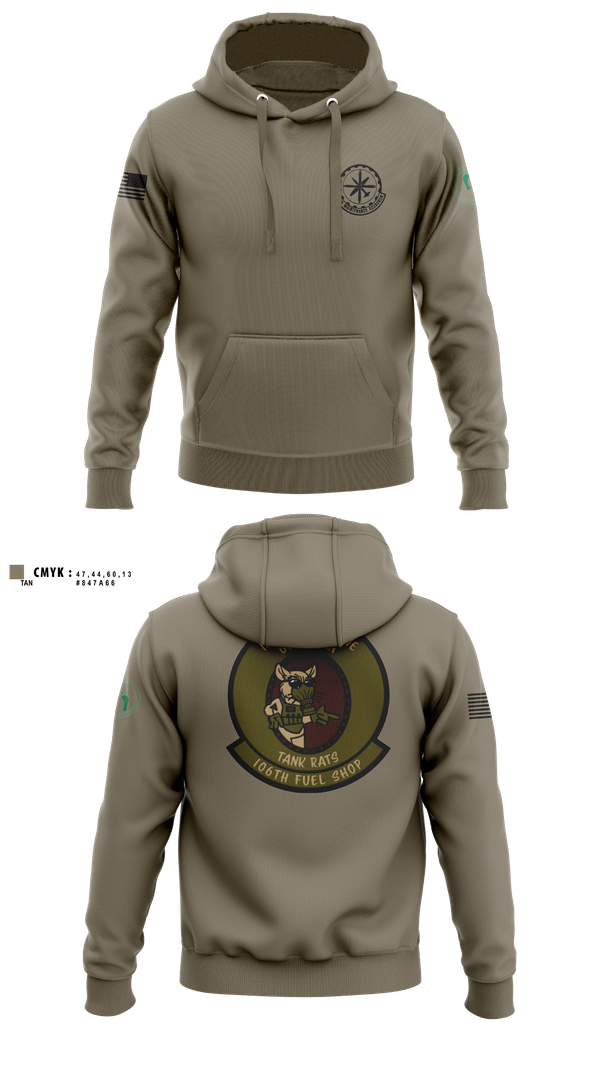 Hoodie, 106 Fuels Shop, National Guard, Teamtime, Team time, sublimation, custom sports apparel, team uniforms, spirit wear, spiritwear, sports uniforms, custom shirts, team store, custom team store, fundraiser sports, apparel fundraiser