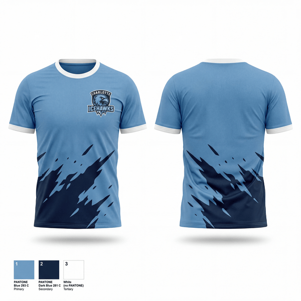 Short Sleeve Performance Shirt, Charlotte Icehawks, Ice Hockey, Teamtime, Team time, sublimation, custom sports apparel, team uniforms, spirit wear, spiritwear, sports uniforms, custom shirts, team store, custom team store, fundraiser sports, apparel fundraiser