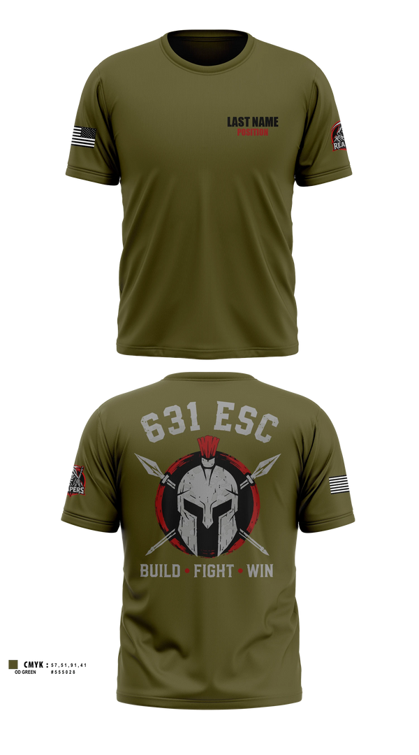 Short Sleeve Performance Shirt, 631st ESC, Army, Teamtime, Team time, sublimation, custom sports apparel, team uniforms, spirit wear, spiritwear, sports uniforms, custom shirts, team store, custom team store, fundraiser sports, apparel fundraiser