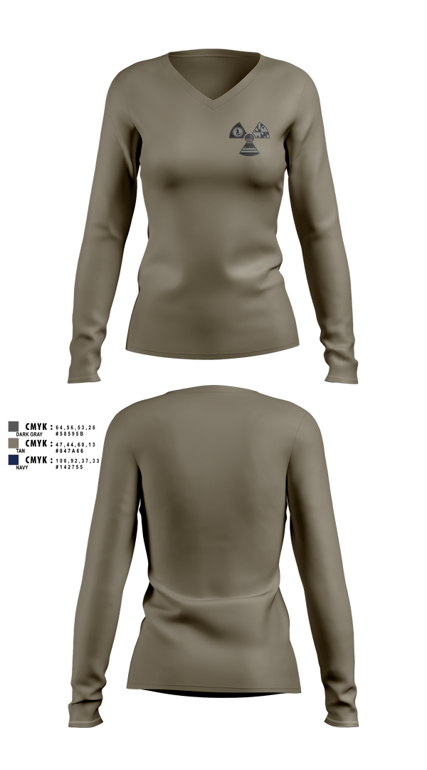 Womens Long Sleeve Vneck Shirt, NCR STC, Police, Teamtime, Team time, sublimation, custom sports apparel, team uniforms, spirit wear, spiritwear, sports uniforms, custom shirts, team store, custom team store, fundraiser sports, apparel fundraiser