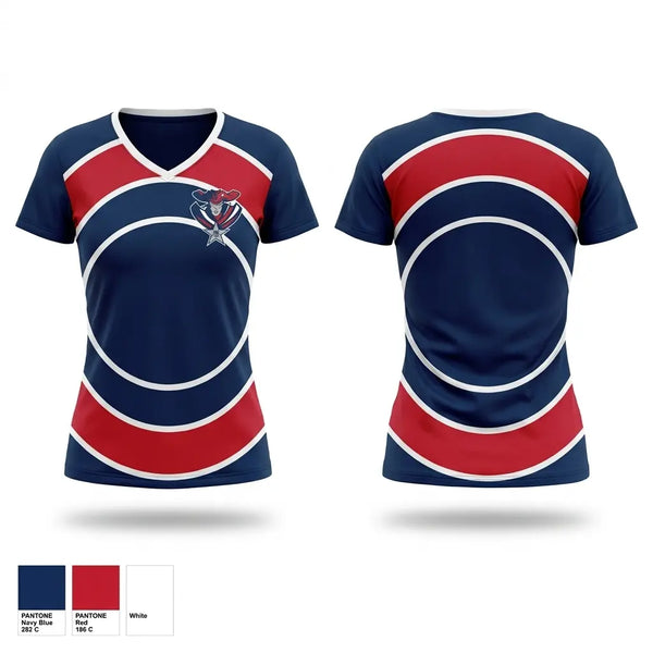 Womens Short Sleeve Vneck Shirt, ALA Patriots, , Teamtime, Team time, sublimation, custom sports apparel, team uniforms, spirit wear, spiritwear, sports uniforms, custom shirts, team store, custom team store, fundraiser sports, apparel fundraiser