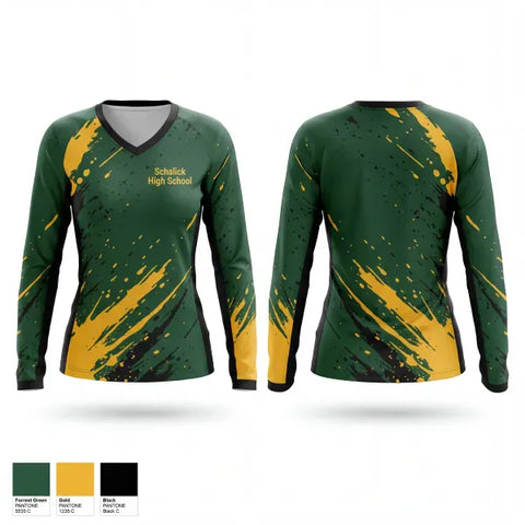 Womens Long Sleeve Vneck Shirt, Schalick High School, Wrestling, Teamtime, Team time, sublimation, custom sports apparel, team uniforms, spirit wear, spiritwear, sports uniforms, custom shirts, team store, custom team store, fundraiser sports, apparel fundraiser