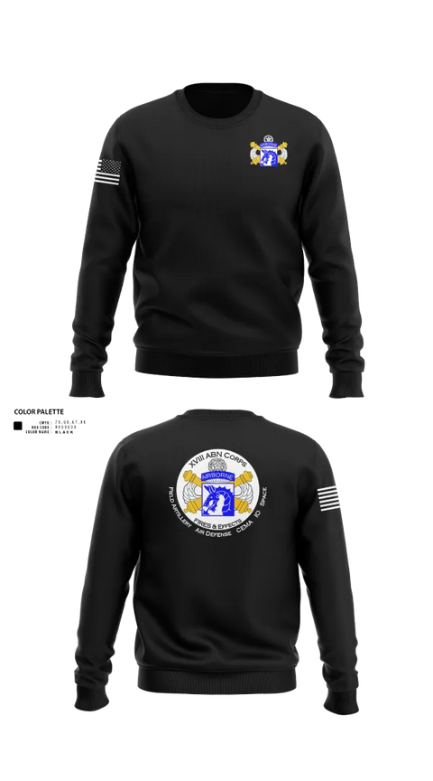 Crew Neck Sweatshirt, XVIII Airborne Corps G34 FIRES, Army, Teamtime, Team time, sublimation, custom sports apparel, team uniforms, spirit wear, spiritwear, sports uniforms, custom shirts, team store, custom team store, fundraiser sports, apparel fundraiser