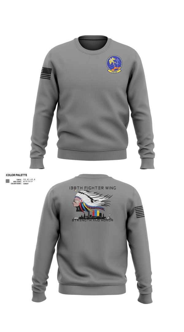 Crew Neck Sweatshirt, 219th Engineering Installations Squdron219th Engineering Installations Squdron, National Guard, Teamtime, Team time, sublimation, custom sports apparel, team uniforms, spirit wear, spiritwear, sports uniforms, custom shirts, team store, custom team store, fundraiser sports, apparel fundraiser