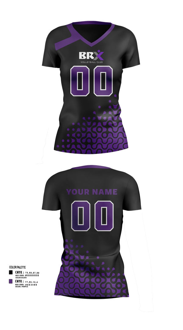 Womens Short Sleeve Vneck Shirt, BRX, Women's Volleyball, Teamtime, Team time, sublimation, custom sports apparel, team uniforms, spirit wear, spiritwear, sports uniforms, custom shirts, team store, custom team store, fundraiser sports, apparel fundraiser
