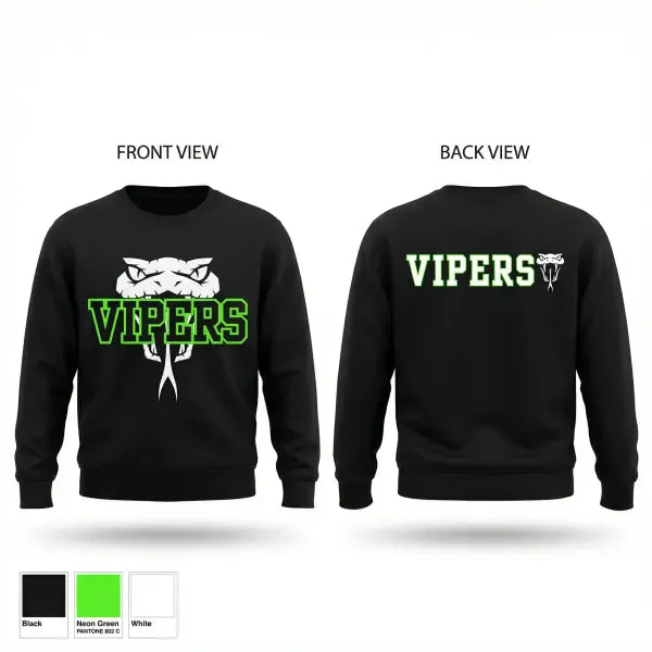 Crew Neck Sweatshirt, Havasu Vipers, Baseball, Teamtime, Team time, sublimation, custom sports apparel, team uniforms, spirit wear, spiritwear, sports uniforms, custom shirts, team store, custom team store, fundraiser sports, apparel fundraiser