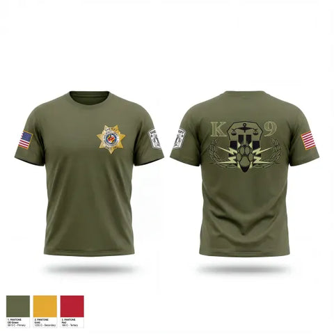 Old School Cotton Feel Shirt, Anne Arundel County Sheriff’s K9 Unit, Police, Teamtime, Team time, sublimation, custom sports apparel, team uniforms, spirit wear, spiritwear, sports uniforms, custom shirts, team store, custom team store, fundraiser sports, apparel fundraiser