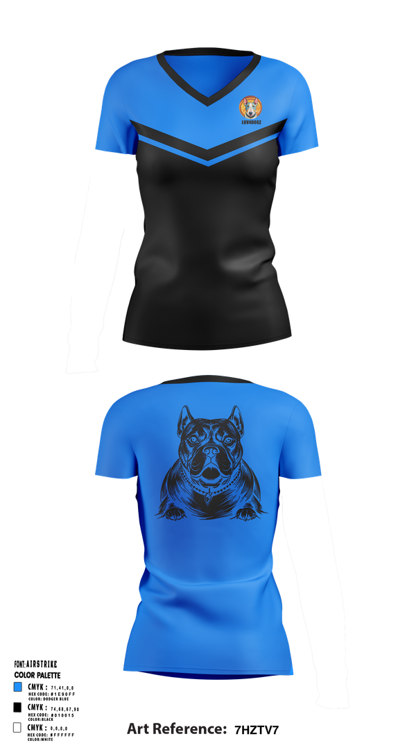 Womens Short Sleeve Vneck Shirt, ILUVDOGZ, , Teamtime, Team time, sublimation, custom sports apparel, team uniforms, spirit wear, spiritwear, sports uniforms, custom shirts, team store, custom team store, fundraiser sports, apparel fundraiser