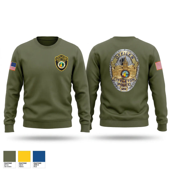 Crew Neck Sweatshirt, Littleton NH Police Department, Police, Teamtime, Team time, sublimation, custom sports apparel, team uniforms, spirit wear, spiritwear, sports uniforms, custom shirts, team store, custom team store, fundraiser sports, apparel fundraiser
