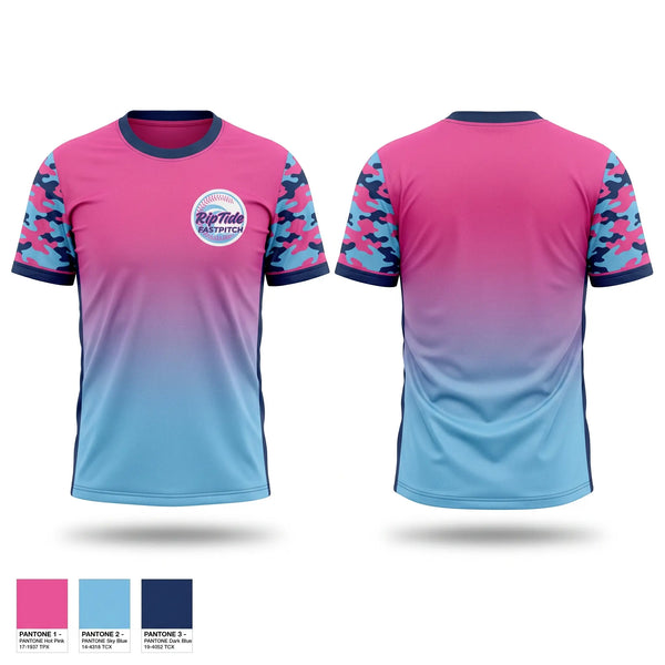 Soft Poly Tee Cotton Like Feel, Pompano Beach Riptide, Softball, Teamtime, Team time, sublimation, custom sports apparel, team uniforms, spirit wear, spiritwear, sports uniforms, custom shirts, team store, custom team store, fundraiser sports, apparel fundraiser