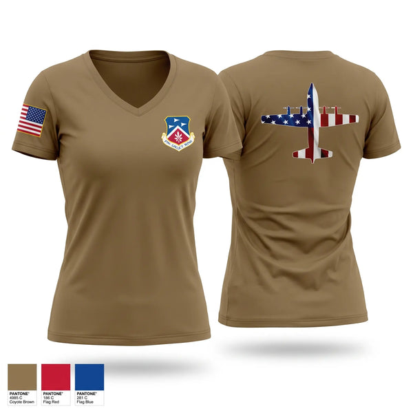 Womens Short Sleeve Vneck Shirt, 179th AW, Air Force, Teamtime, Team time, sublimation, custom sports apparel, team uniforms, spirit wear, spiritwear, sports uniforms, custom shirts, team store, custom team store, fundraiser sports, apparel fundraiser