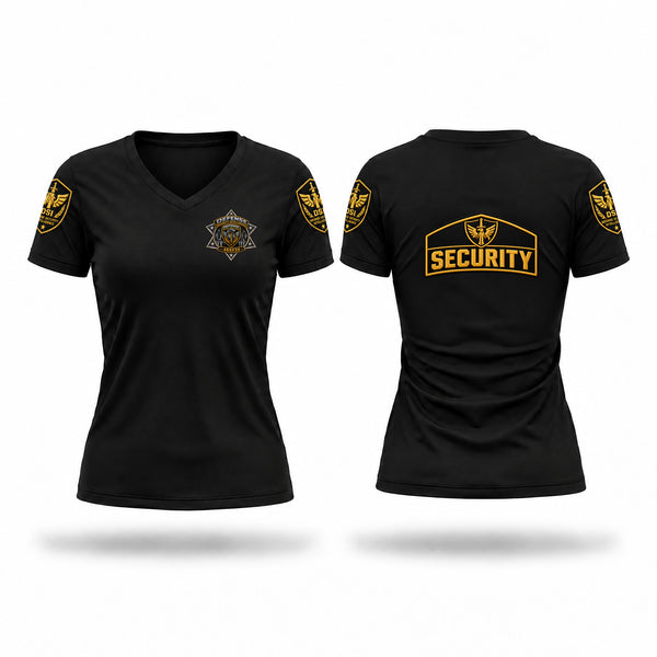 Womens Short Sleeve Vneck Shirt, Starr Security, Police, Teamtime, Team time, sublimation, custom sports apparel, team uniforms, spirit wear, spiritwear, sports uniforms, custom shirts, team store, custom team store, fundraiser sports, apparel fundraiser