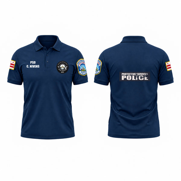 Short Sleeve Performance Polo, Protective Services Police, Police, Teamtime, Team time, sublimation, custom sports apparel, team uniforms, spirit wear, spiritwear, sports uniforms, custom shirts, team store, custom team store, fundraiser sports, apparel fundraiser