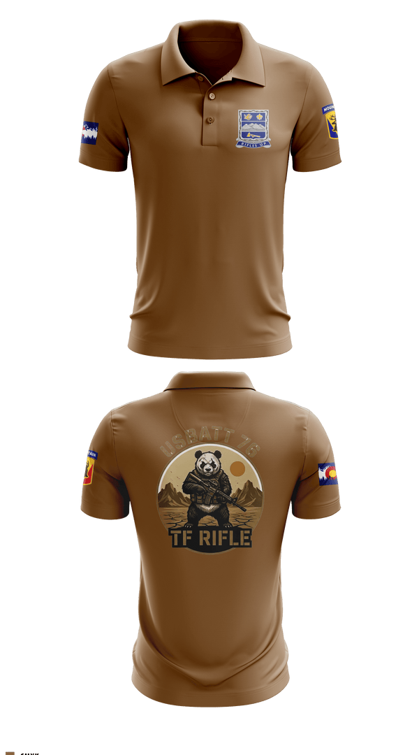 Short Sleeve Performance Polo, 1-157th IN BN, National Guard, Teamtime, Team time, sublimation, custom sports apparel, team uniforms, spirit wear, spiritwear, sports uniforms, custom shirts, team store, custom team store, fundraiser sports, apparel fundraiser