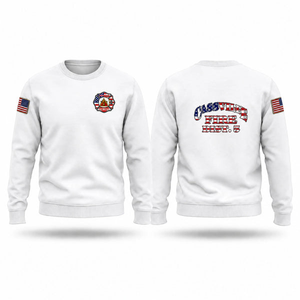Crew Neck Sweatshirt, Cassville Volunteer Fire Department, Fire Department, Teamtime, Team time, sublimation, custom sports apparel, team uniforms, spirit wear, spiritwear, sports uniforms, custom shirts, team store, custom team store, fundraiser sports, apparel fundraiser