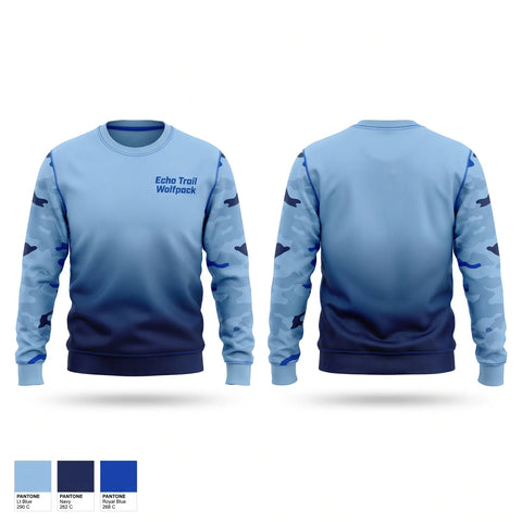 Crew Neck Sweatshirt, Echo Trail Wolfpack, Men's Basketball, Teamtime, Team time, sublimation, custom sports apparel, team uniforms, spirit wear, spiritwear, sports uniforms, custom shirts, team store, custom team store, fundraiser sports, apparel fundraiser