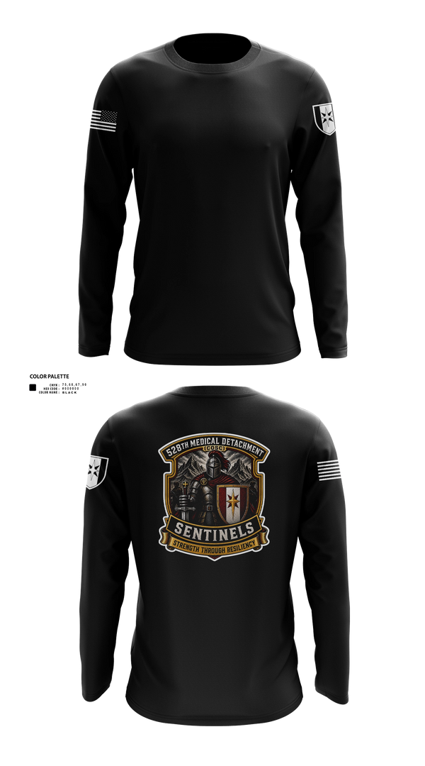 Long Sleeve Performance Shirt, 528th MED DET COSC, Army, Teamtime, Team time, sublimation, custom sports apparel, team uniforms, spirit wear, spiritwear, sports uniforms, custom shirts, team store, custom team store, fundraiser sports, apparel fundraiser