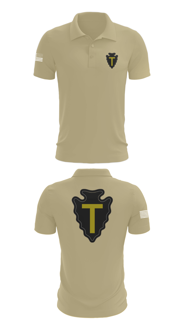 Short Sleeve Performance Polo, B CO 3-141, Army, Teamtime, Team time, sublimation, custom sports apparel, team uniforms, spirit wear, spiritwear, sports uniforms, custom shirts, team store, custom team store, fundraiser sports, apparel fundraiser