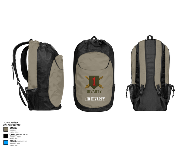 Gear Bag, 1ID DIVARTY, , Teamtime, Team time, sublimation, custom sports apparel, team uniforms, spirit wear, spiritwear, sports uniforms, custom shirts, team store, custom team store, fundraiser sports, apparel fundraiser