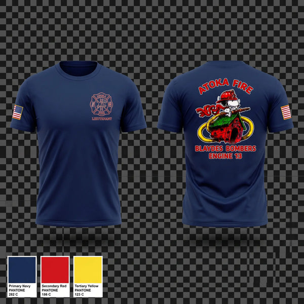 Short Sleeve Performance Shirt, Atoka Fire, Fire Department, Teamtime, Team time, sublimation, custom sports apparel, team uniforms, spirit wear, spiritwear, sports uniforms, custom shirts, team store, custom team store, fundraiser sports, apparel fundraiser