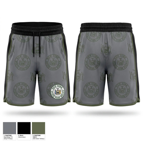 Athletic Shorts With Pockets, New York State Park Police, Police, Teamtime, Team time, sublimation, custom sports apparel, team uniforms, spirit wear, spiritwear, sports uniforms, custom shirts, team store, custom team store, fundraiser sports, apparel fundraiser