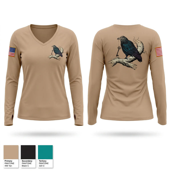 Womens Long Sleeve Vneck Shirt, 528th company, Army, Teamtime, Team time, sublimation, custom sports apparel, team uniforms, spirit wear, spiritwear, sports uniforms, custom shirts, team store, custom team store, fundraiser sports, apparel fundraiser