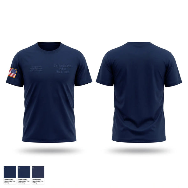 Old School Cotton Feel Shirt, Sterling Heights Police Department, Police, Teamtime, Team time, sublimation, custom sports apparel, team uniforms, spirit wear, spiritwear, sports uniforms, custom shirts, team store, custom team store, fundraiser sports, apparel fundraiser