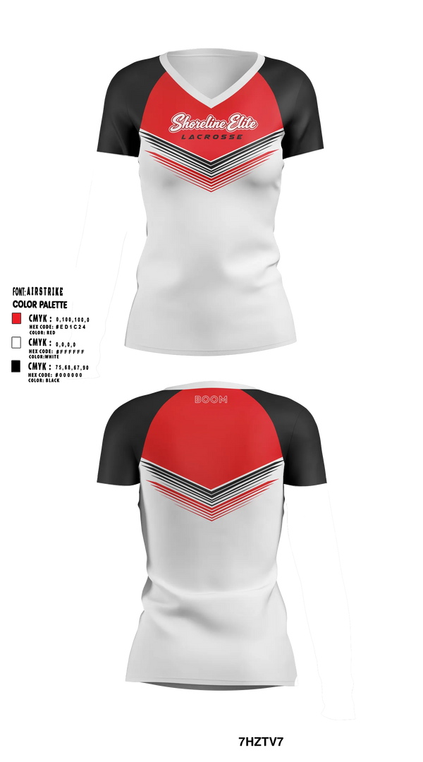 Womens Short Sleeve Vneck Shirt, Shoreline Elite, Men's Lacrosse, Teamtime, Team time, sublimation, custom sports apparel, team uniforms, spirit wear, spiritwear, sports uniforms, custom shirts, team store, custom team store, fundraiser sports, apparel fundraiser